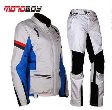 1 комплект MOTOBOY женский мотоцикл гоночный Водонепроницаемый Куртка Cordura текстильные костюмы мотоциклетная куртка и брюки - Цвет: blue