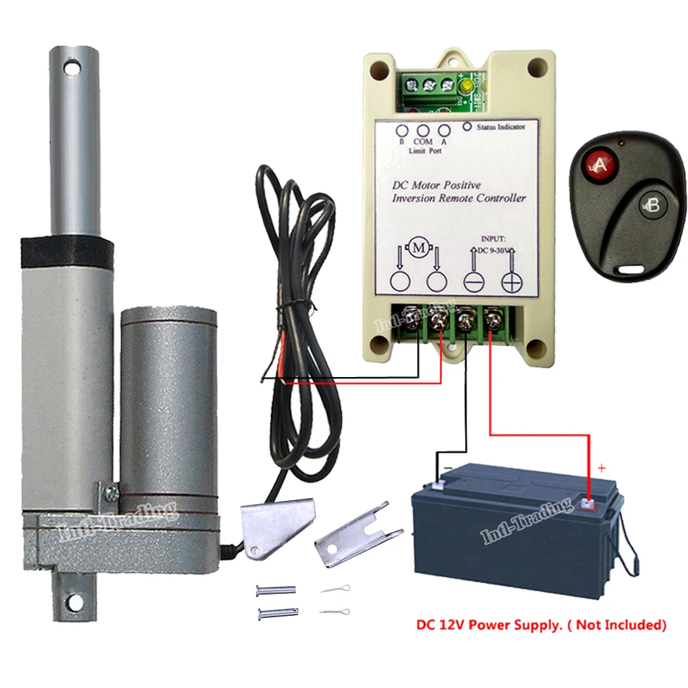 50mm=2" Inches Stroke 150KG load Linear Actuator & Wireless Remote