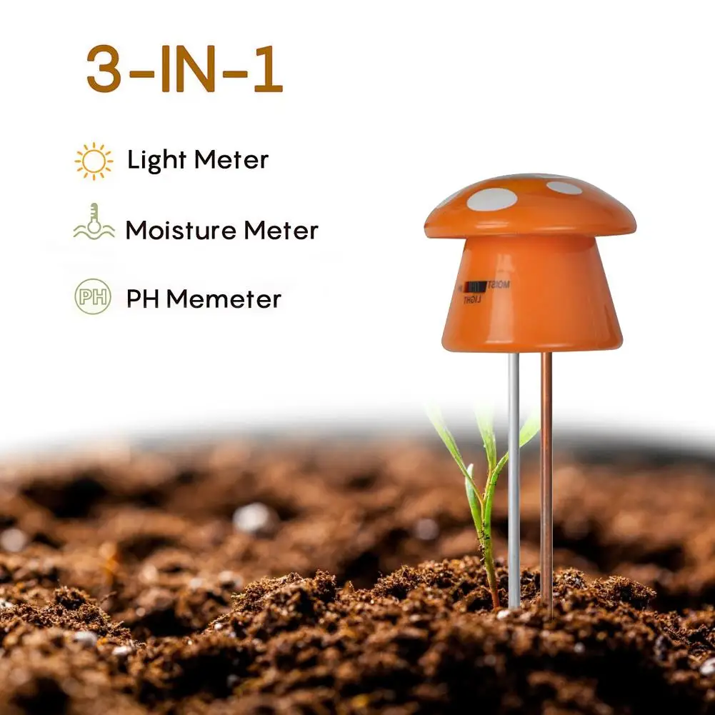 

Soil Tester 3-in-1 Soil Moisture Meter Soil PH Meter Digital Soil PH Value Meter for Plants Garden Farm Lawn Indoor Outdoor #AO