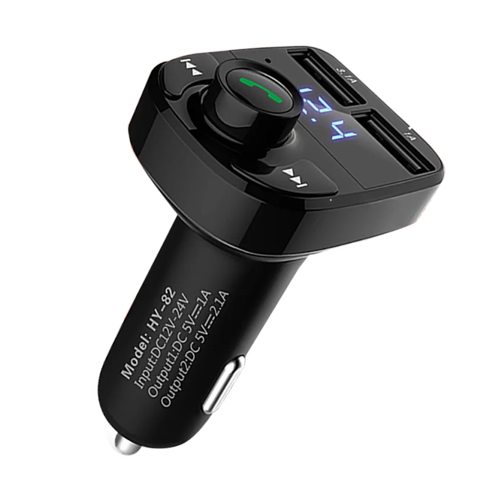 Bluetooth двойной USB адаптер для быстрой зарядки MP3-плеер Автомобильное зарядное устройство для сотового телефона USB адаптер для быстрой зарядки автомобильное зарядное устройство