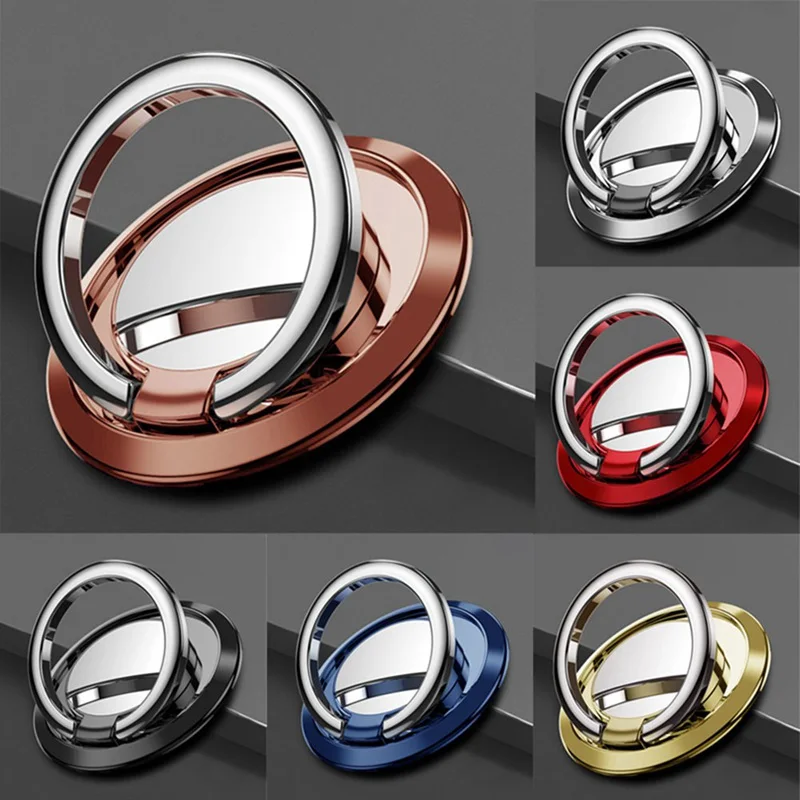 

Spin Rotatable Thin Magnet Finger Ring Mobile Metal Phone Holder For Magnetic Smartphone Stand For IPhone All Phone