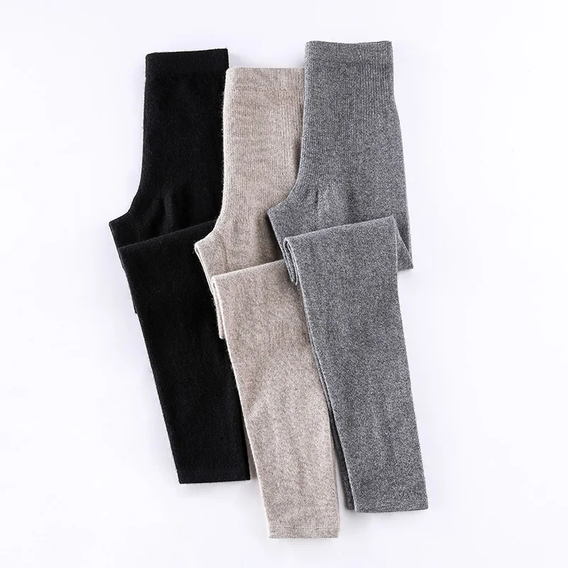 Hot Sale Women Leggings 100% Cashmere Knitted Pants Winter New Arrival Fashion Legging High Quality Pure Pashmina Knit Trousers