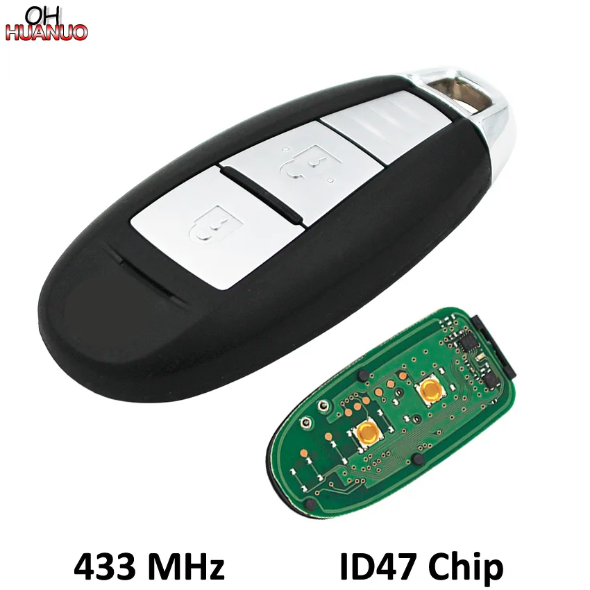 

OEM 2 Buttons Remote Smart Card Control Key for Suzuki Vitara 433MHZ With ID47 Chip