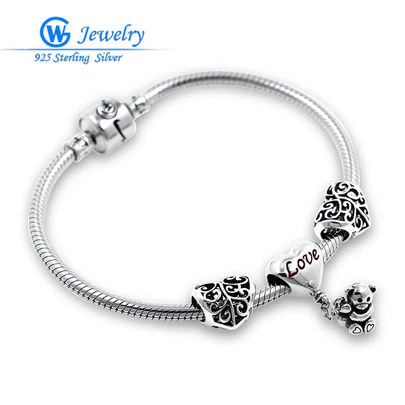 GW Brand Love Teddy Fits Love and Wish Bracelet For Women Fashion Jewelry BRS276