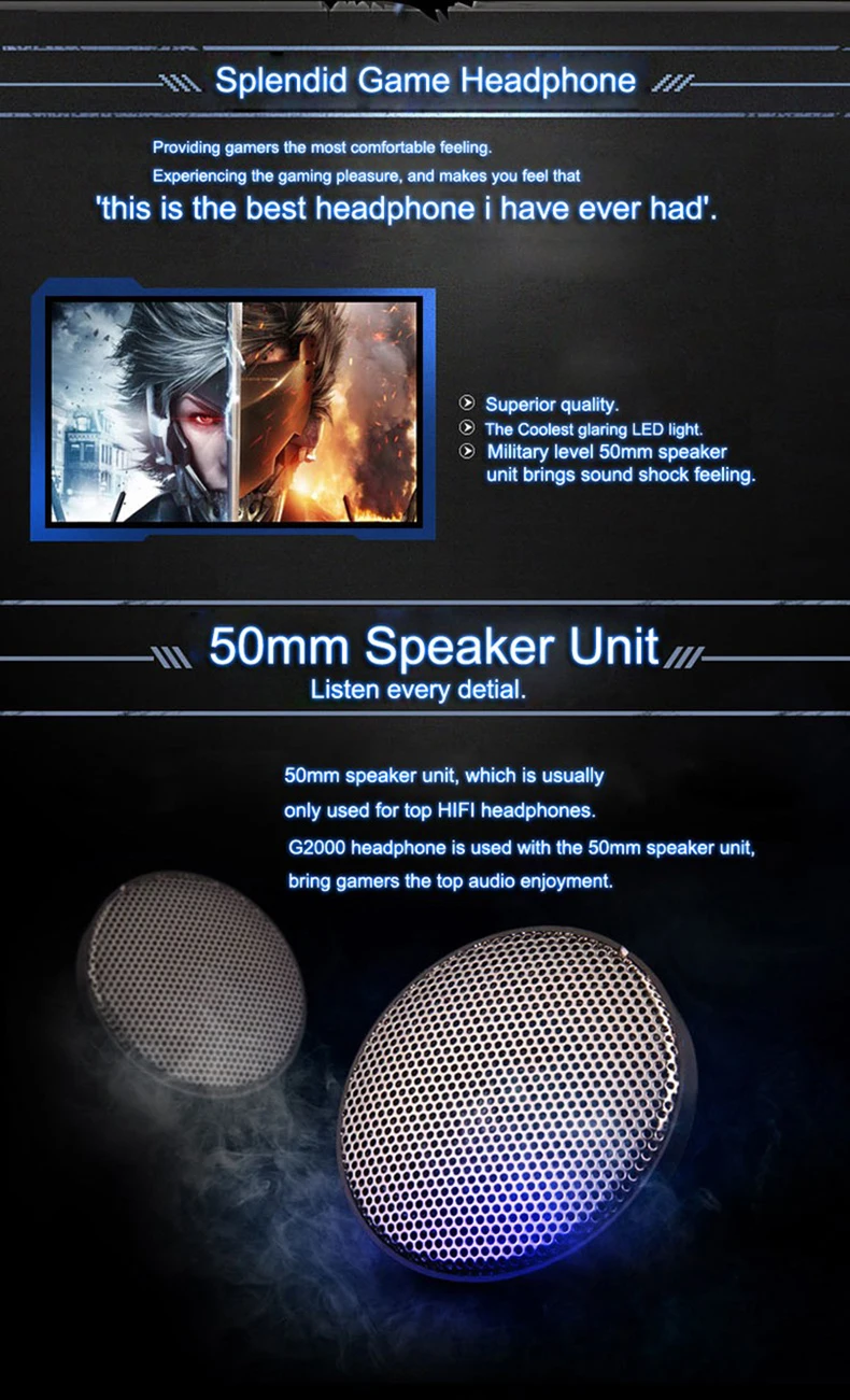 Best casque Computer Stereo Gaming Headphones Deep Bass Game Earphone Headset Gamer with Microphone Mic LED Light for PC Game  (11)