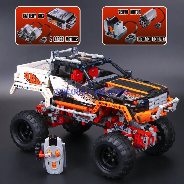 lepin 20014 9398 technic 4x4 crawler building blocks with electric tecknic