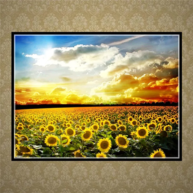 

5D DIY Diamond Painting Landscape Sunflower Star Diamond Cross Stitch Crystal Diamond Mosaic