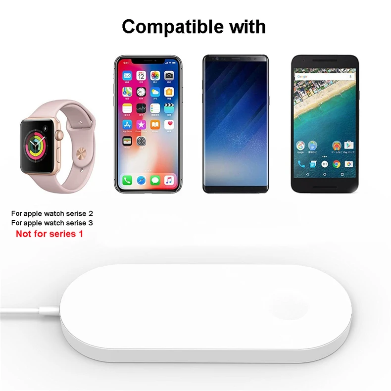 Qi Wireless Charger For Apple Watch 2 3 iPhone X 8 Plus Quick Fast Charging Pad For SAMSUNG S9 S8 S8+ S7 S6 Edge+ Xiaomi MiX2S  (8)