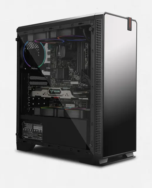 Boîtier d'ordinateur ATX de tour moyenne facile bricolage, USB3.0 Gaming  Gamer, côté muet, boîtiers de bureau transparents, prise en charge de la  carte mère M-ATX/ ITX - AliExpress