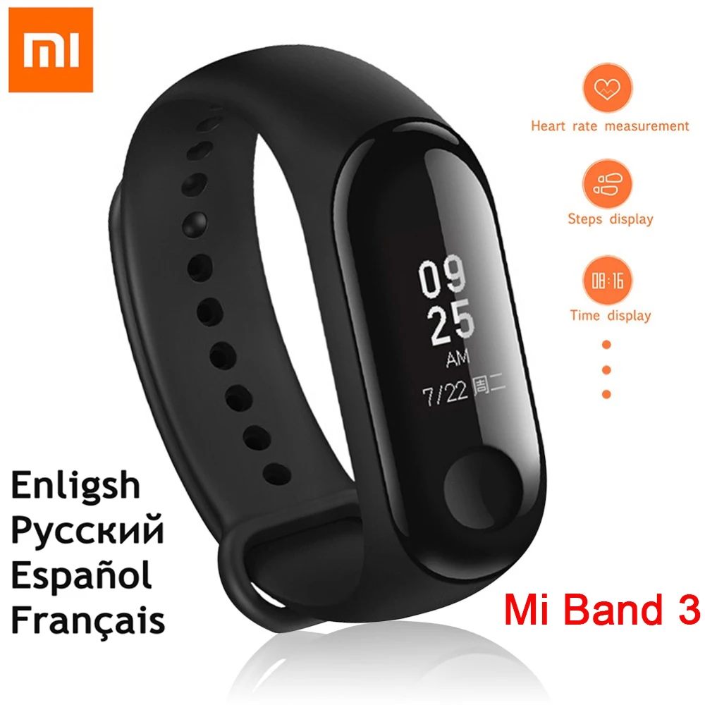 

New Original Xiaomi Miband 3 Wristband Mi Band 3 Smart Bracelet Android Fitness Tracker Xiao Mi Mi 3 band Heart Rate