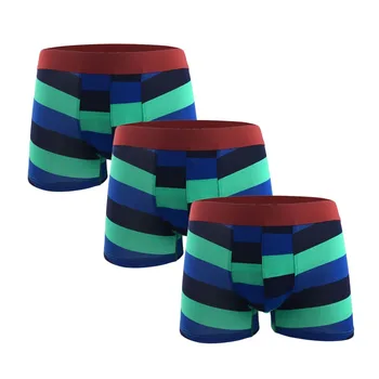 

Unique Big Striped Cotton Boxershorts Men Underwear Sexy Colorful underpants boxer comfy cueca masculina homme calzoncillos