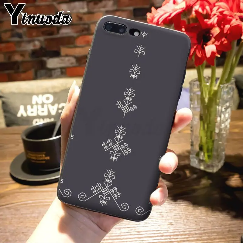 Yinuoda Латвийский этнический роскошный модный 2D чехол для телефона для iPhone 7plus 6S 7 8 8Plus X 5S 11pro чехол