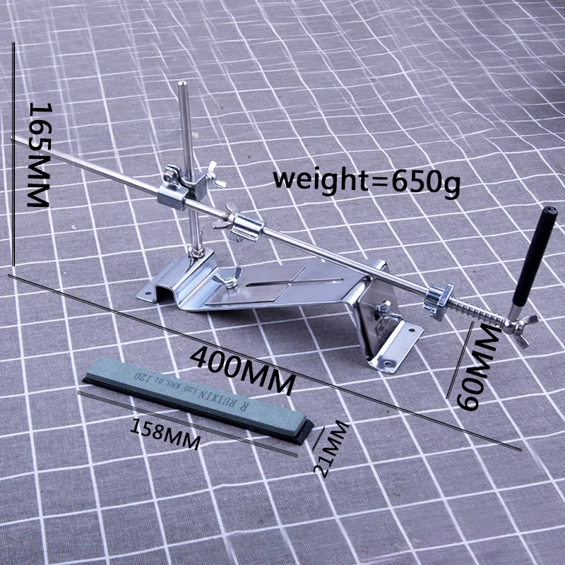 Новое обновление, точилка для ножей из стали, профессиональная точилка для кухонных ножей, фиксированный угол заточки с камнями
