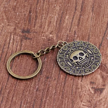 

24 Pcs/Lot Novelty Skull Keychain Men Vintage Silver Rubber Devil Death Monster Pirate Trinket Leather Car Key Bulk Wholesale