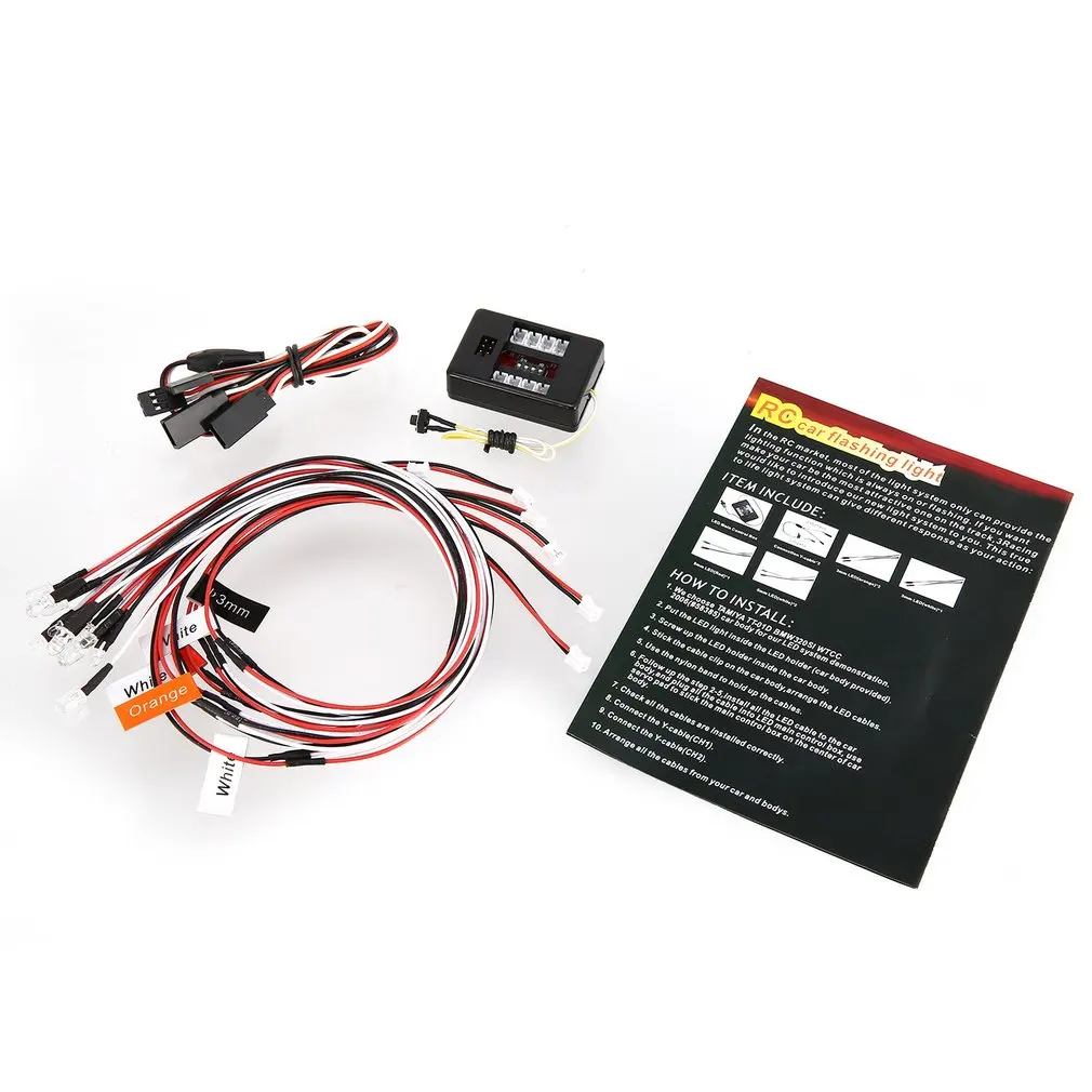 

6.0V 100mA Controlled / Simulated And Flashing Head Lamp Light System For 1/8 and 1/10 RC Off-Road Vehicle Accessory