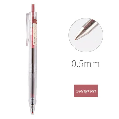 1 шт., 0,5 мм, высококачественные канцелярские товары, 24 цвета, гелевая ручка для пресса, креативная Шариковая ручка для журналов, милая ручка для нейтера, kawaii, школьные принадлежности - Цвет: sangran