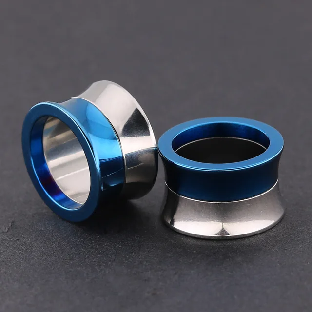 4mm 16mm Flesh Tunnels Stainless Steel Ear Plug Body Piercing Ear
