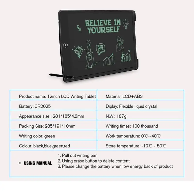 Beli 12 Inch LCD Menulis Tablet Menggambar Digital Tablet Tulisan Tangan Bantalan Elektronik Portabel Tablet Papan Ultra Tipis Papan dengan Pena Beli 12 Inch LCD Menulis Tablet Menggambar Digital Tablet Tulisan Tangan Bantalan Elektronik Portabel Tablet Papan Ultra Tipis Papan dengan Pena