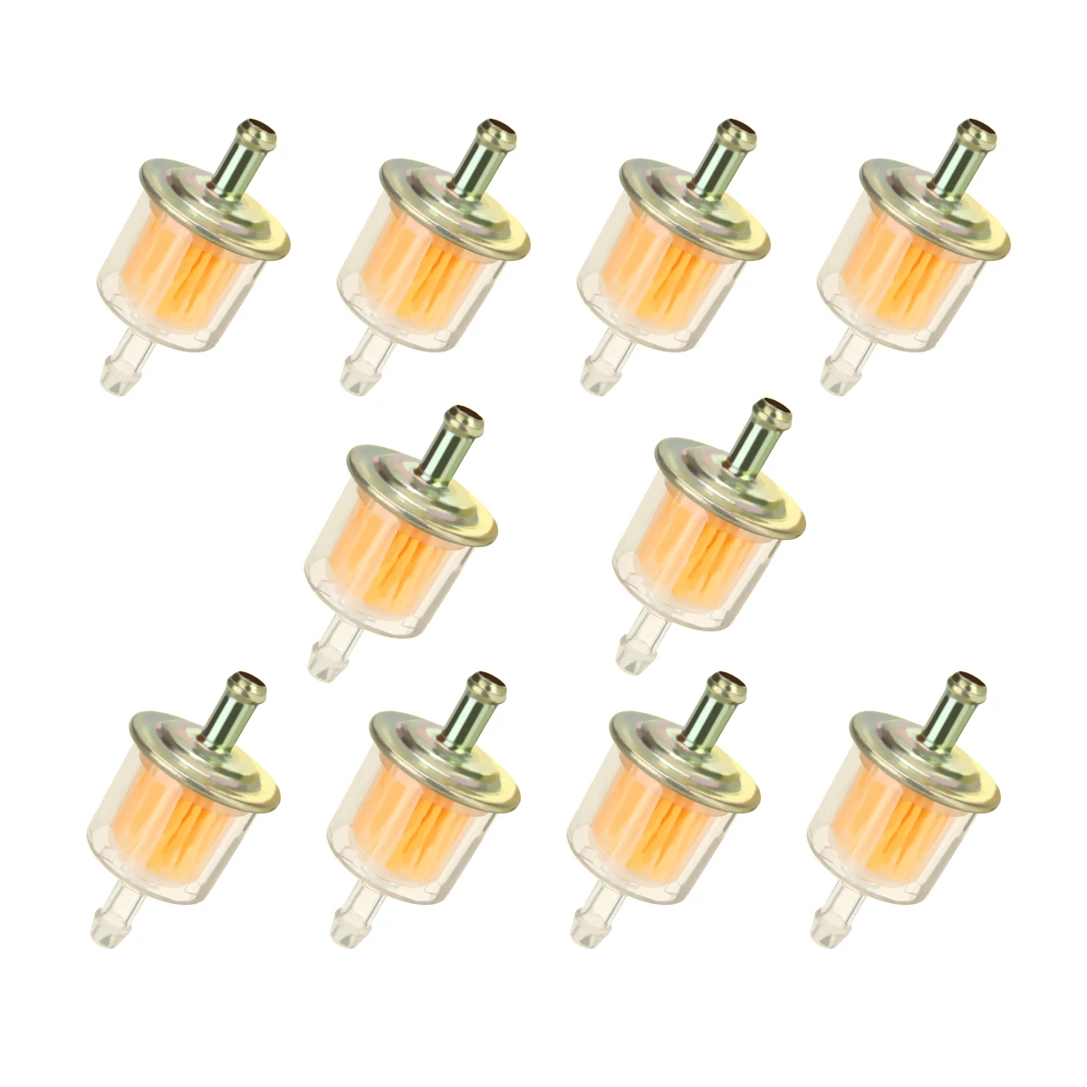 

Treyues 10PCS 5/16" Universal Motorcycle Petrol Fuel Gasoline Oil Filter Yellow Plastic Inline Cleaner 8mm For Dirt Bike ATV