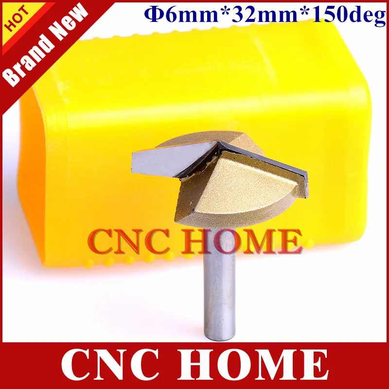 

High Quality 1pc Wood Making Router End Mill CNC Engraving V Groove Bit 6mm x 32mm x 150degree