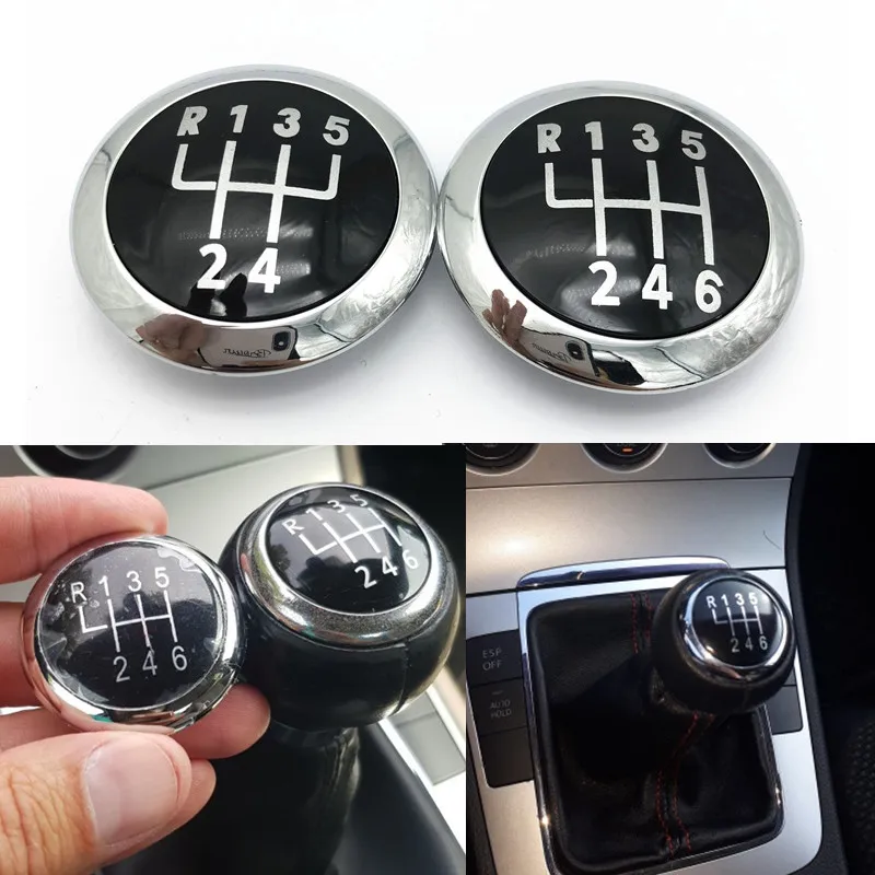

5/6 Speed Car Styling Manual Gear Shift Knob Emblem Cap Cover Lever Stick Pen Handle For Volkswagen VW Passat B6 2005-2011