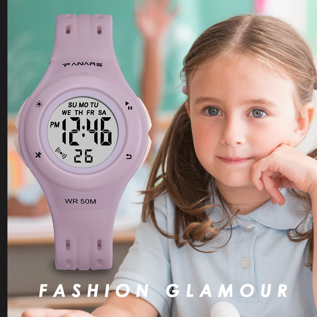 PANARS спортивные детские часы водонепроницаемые светодиодные Многофункциональные детские мужские часы цифровые часы для детей digitaal horloge meisje