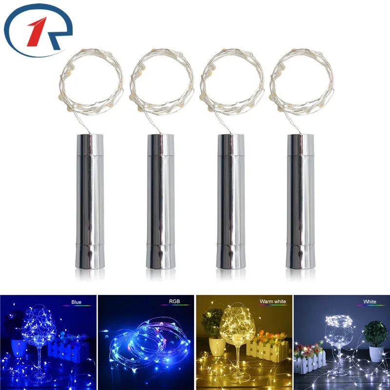 

ZjRight LED String Lights 4pcs 4M 40Led Battery Powered placing in Bottles Colorful RGBW Christmas lights night light table lamp