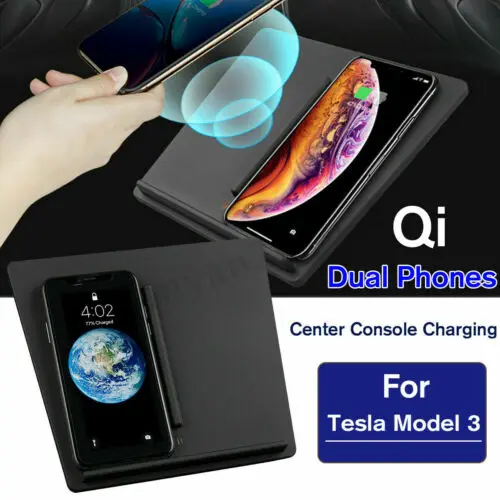 

For Tesla Model 3 Auto Wireless Charger Board Special Edition Center Console Mobile Phone Holders Stands