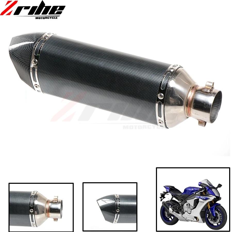 

for z800 36-51mm universal Motorcycle Exhaust pipe muffler For kawasaki ZXR400 CB400 YZF R1 R6 R15 Z750 TMAX530 z750 z650 z900