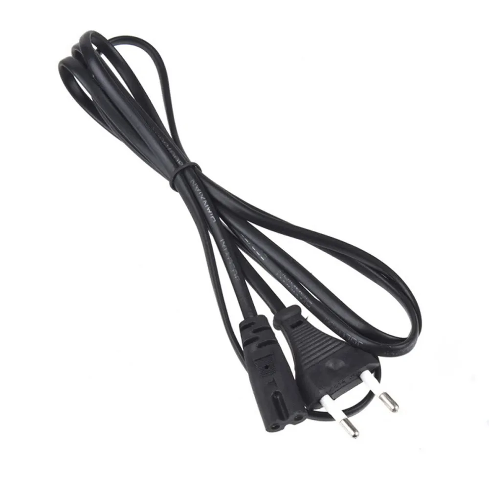 

1 pcs 5FT EU Plug 2-Prong Port AC Power Cable Cord Adapter For PS2/3 SLIM VCR