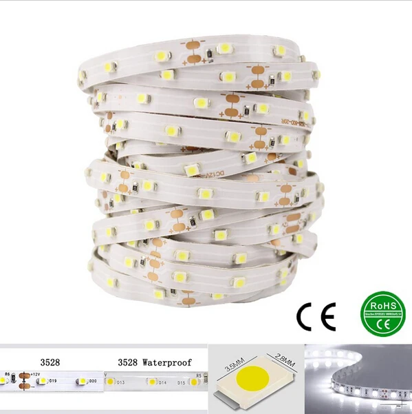 5 м 300LED SMD3528 Светодиодные ленты 12 В Nonwaterproof диода Клейкие ленты RGB Холодный/теплый белый красный зеленый синий желтый свет светодиодные ленты