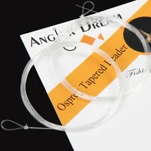 Нахлыстом конические лидер 12/9/7.5FT, для детей 0, 1, 2, 3, 4, 5, 6, 7X прозрачный нейлоновый конус лидер линии с петлей