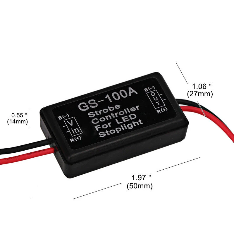 

Car Strobe Controller 12-24V LED Flash Break Lights Circuit Module Protection Box Auto Replacement Parts Accessories