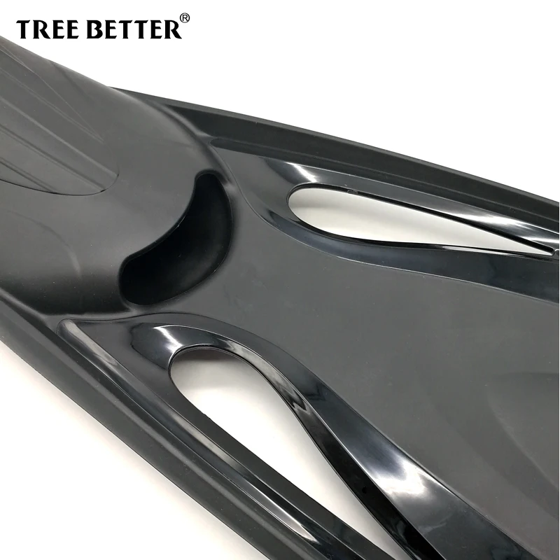 TREE mejor aletas de buceo para adultos profesional Snorkeling natación aletas larga Flexible aletas sumergibles Zapatos negro 36 a 48 - 4