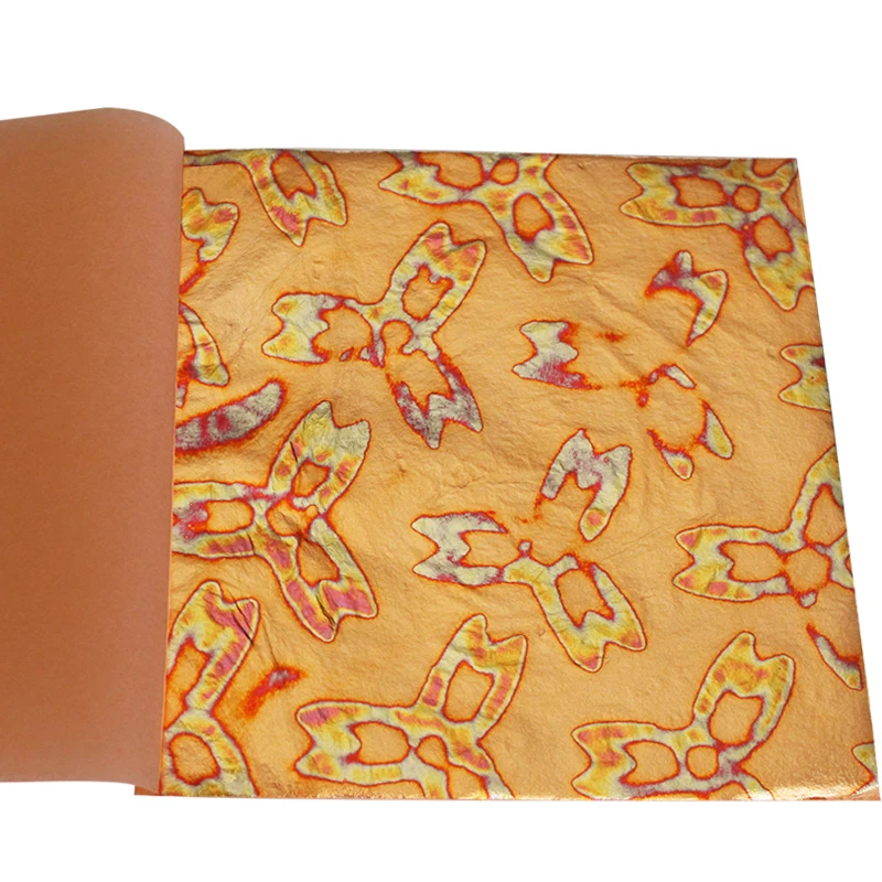 25 sheets/booklet variegated copper leaf tidy high quality colorful