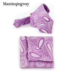 Mantieqingway Новый Дизайн Пейсли Цветочный галстук с рисунком наборы с платком для мужских галстуки в деловом стиле Карманный квадратный Gravatas