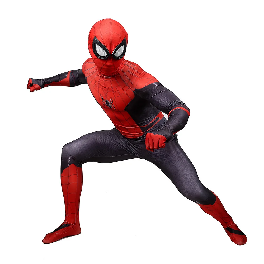 Костюм «Человек-паук» для взрослых и детей, костюм «Питер Паркер», костюм зентай для косплея супергероя-паука, комбинезон