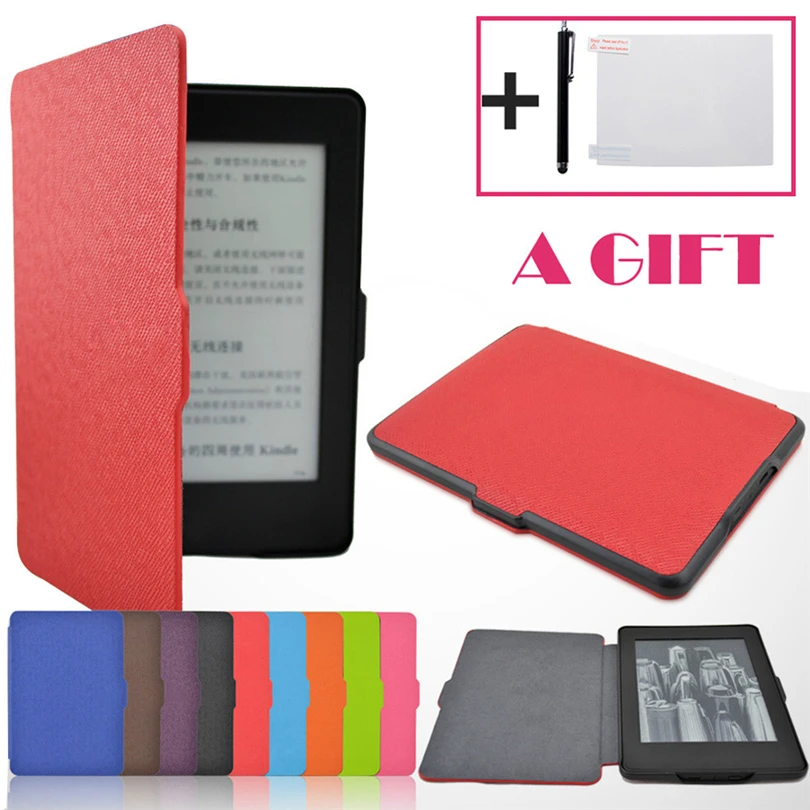 

Magnetic Auto Sleep PU Leather Cover Case For Amazon 2016 Kindle Paperwhite 6 inch +Free Gift