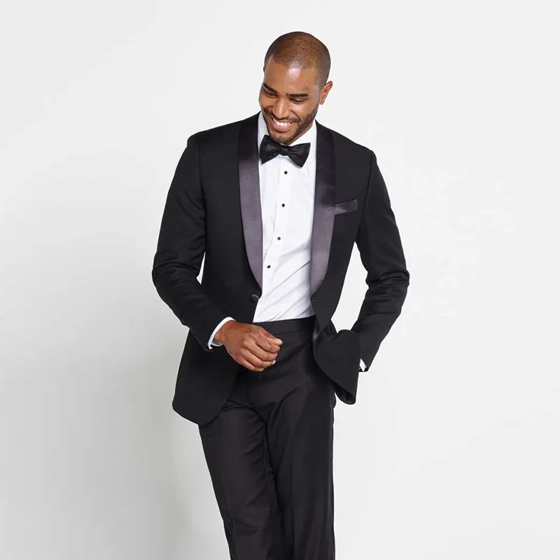 Großhandel 2018 Hochzeit Anzüge Für Männer Schwarz Satin Schal Revers Männer Anzüge Ehe Abschlussball Kostüm Gut Aussehend Bräutigam Smoking Bräutigam Großhandel 2018 Hochzeit Anzüge Für Männer Schwarz Satin Schal Revers Männer Anzüge Ehe Abschlussball Kostüm Gut Aussehend Bräutigam Smoking Bräutigam