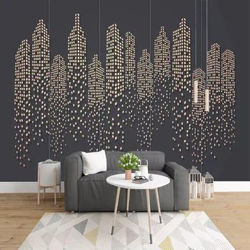 

Custom Any Size Mural Wallpaper 3D Stereo City Building Photo Wall Paper Living Room Restaurant Cafe Background Wall Painting 3D