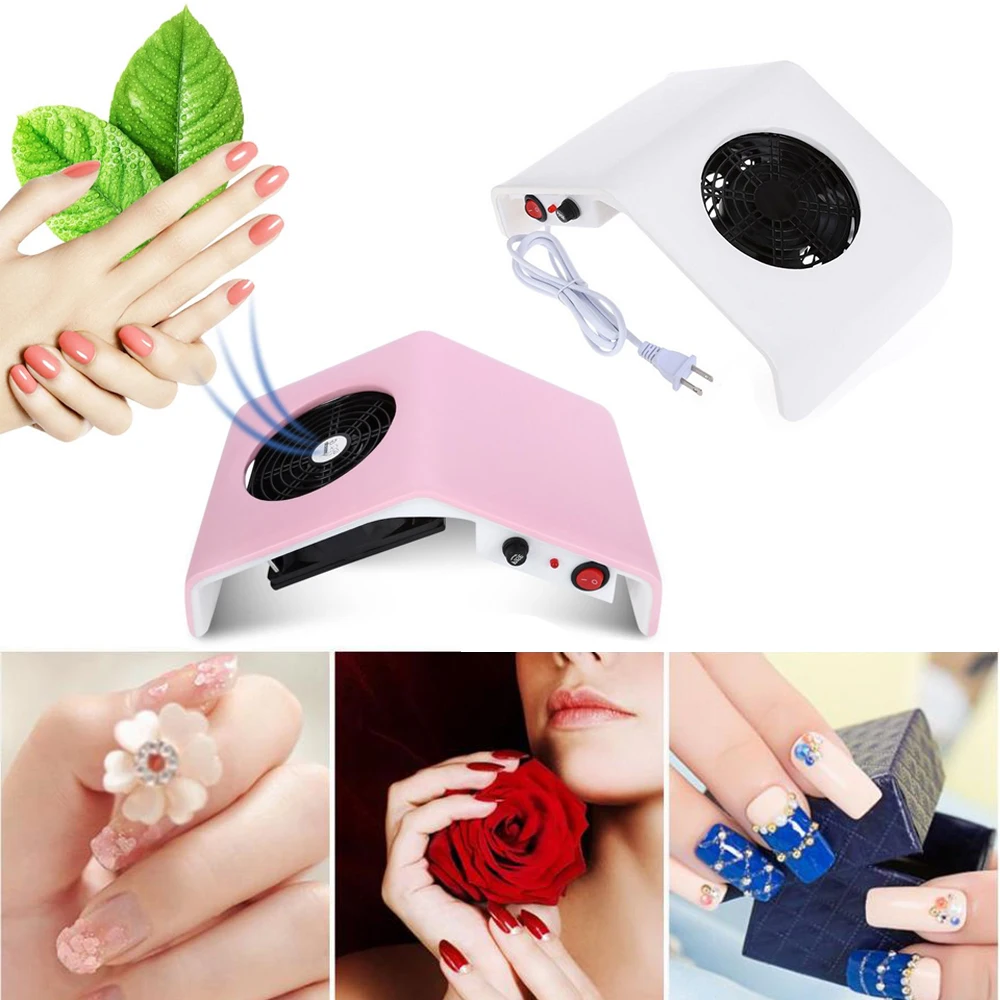 

30W Nail Dust Suction Collector Machine Nail Fan Art Salon Vacuum Cleaner With Fan UV Gel Polish Tips Suction Dust Collector