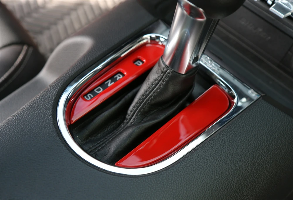 15 шт. красный/синий/серебристый салона Декоративные крышка отделка ABS стайлинга автомобилей подходит для Ford Mustang 2015 2016 2017 автомобильные