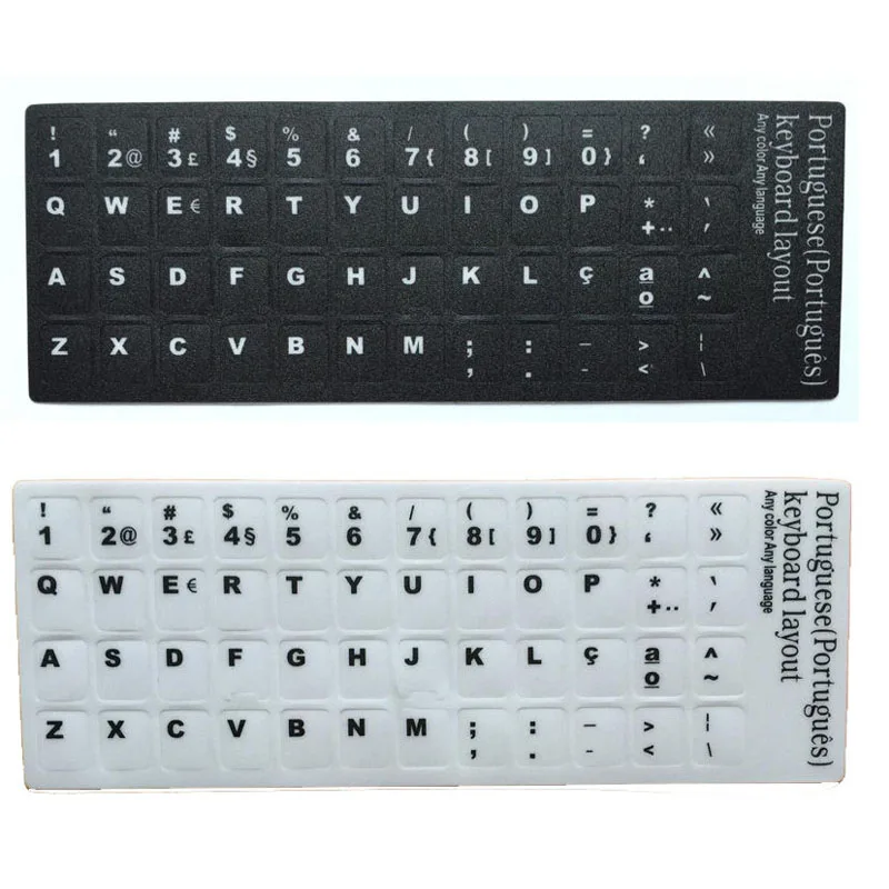 

1pcs Portugal Language Keyboard Sticker Layout Button Letters Durable Alphabet for Universal Computer Keyboard Protective Film