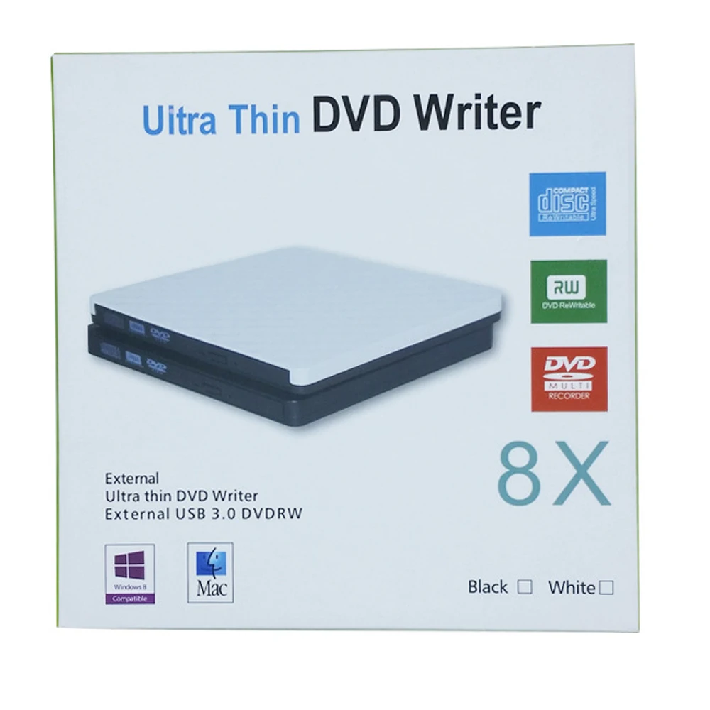 50 шт. Новый универсальный высокоскоростной ультратонкий внешний DVD привод USB 3 0