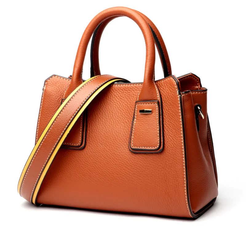 

JIULIN Leather 2019 new cowhide women's shoulder slant hand bags handbags women famous brands