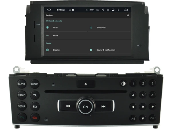 Excellent Android 8.0 CAR Audio DVD player FOR MERCEDES-BENZ C CLASS W204 (2007-2011) gps Multimedia head device unit receiver BT WIFI 4
