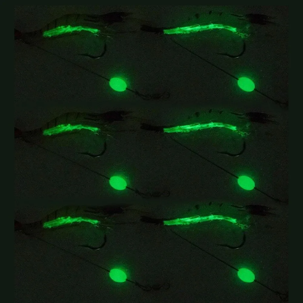 Рыболовная искусственная приманка 1 шт. креветка Мягкая приманка 9 см 5 г Мягкая рыболовная приманка светящийся крюк из бисера Anzois Para Pesca Sabiki Rigs