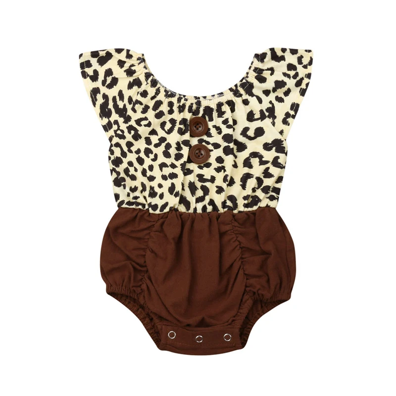 

2019 Leopard Baby Girl Clothes Newborn Infant Baby Girls Romper Outfits Toddler Kids Clothing girl boy boys