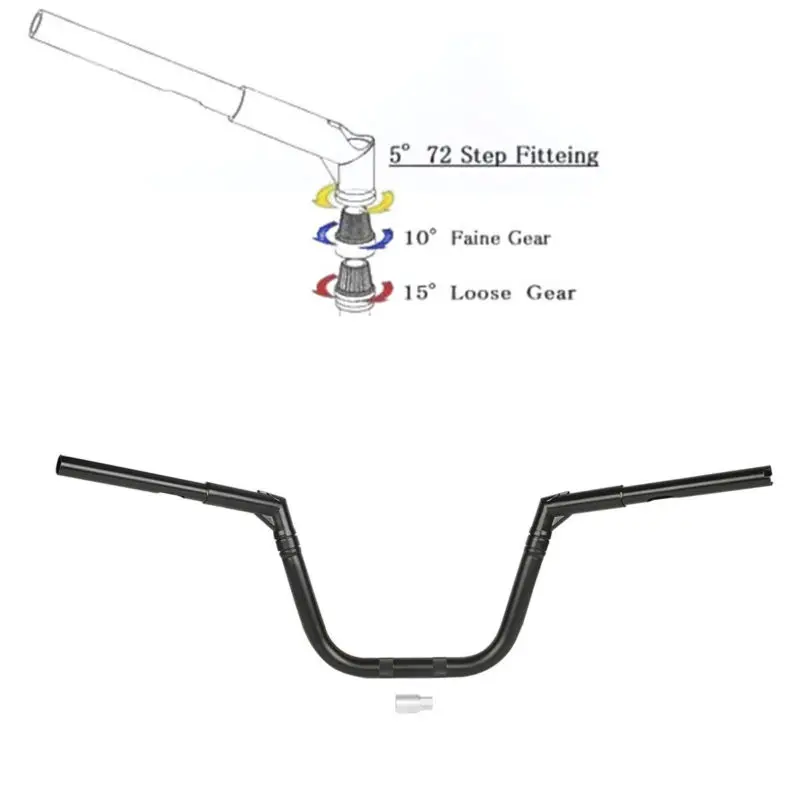 Черный 1" Rise 1-1/4" Руль для мотоцикла Harley FLSTC FLSTF FLSTFB FXST FXSTD 2000-17