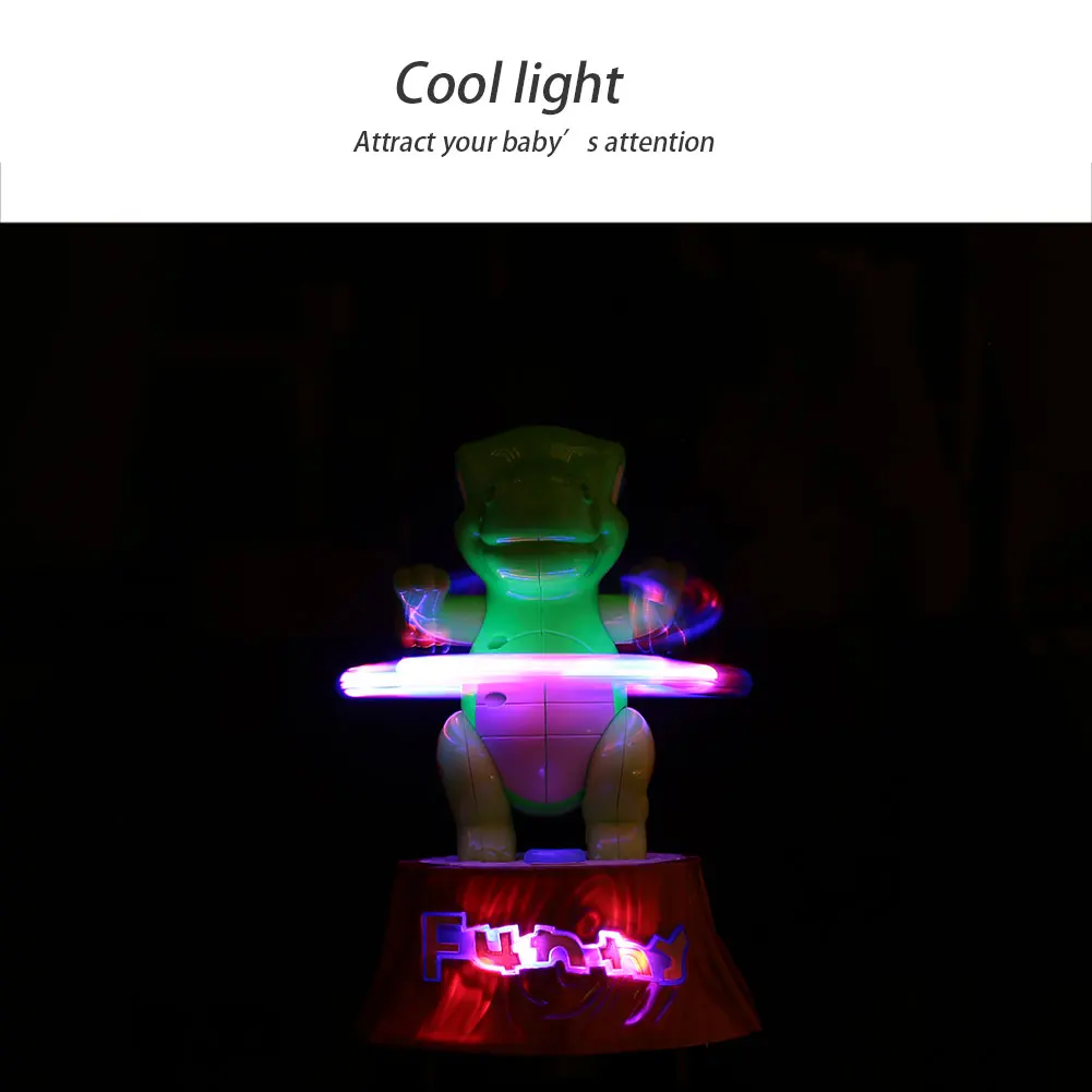 Electric Dinosaur Plastic Beginning Ability Entertainment Educational Green Collection Kids Game Decoration Toy